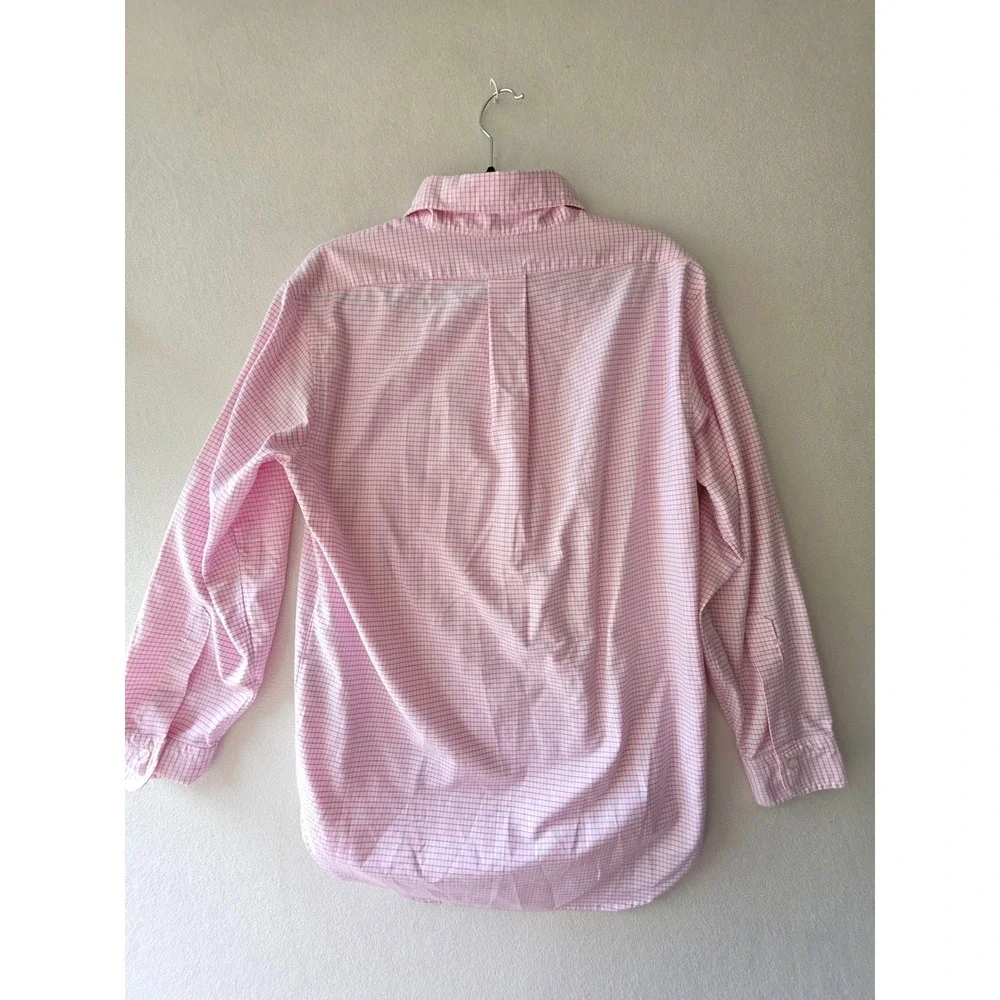 Brooks Brothers Makers Regent Pink Check Button Down Shirt Mens 15.5 32 USA